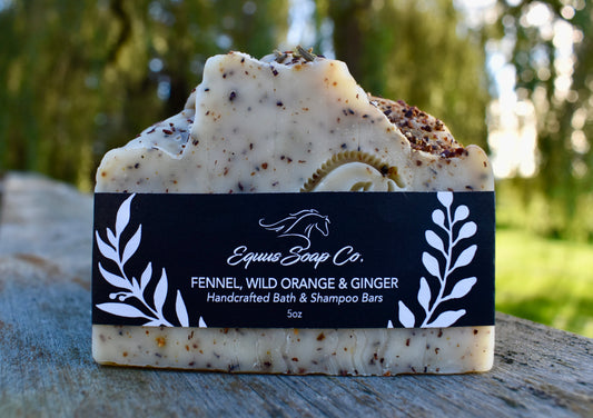 Fennel, Wild Orange and Ginger Soap & Shampoo Bar 5 oz.