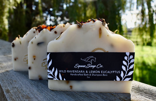 Wild Ravensara &
Lemon Eucalyptus Soap & Shampoo Bar 5 oz.